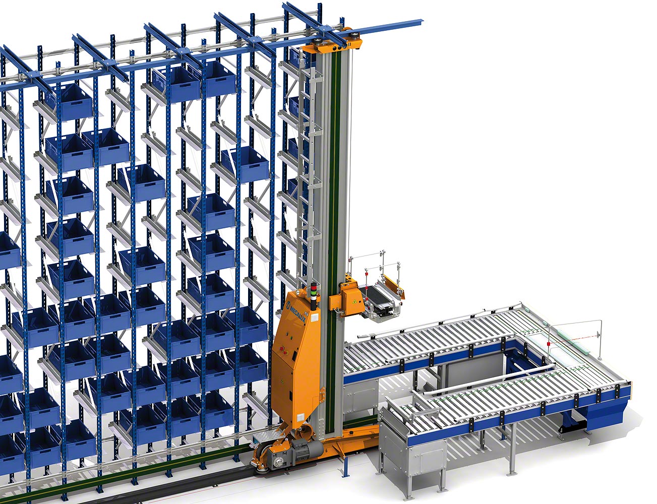 Stacker cranes for boxes